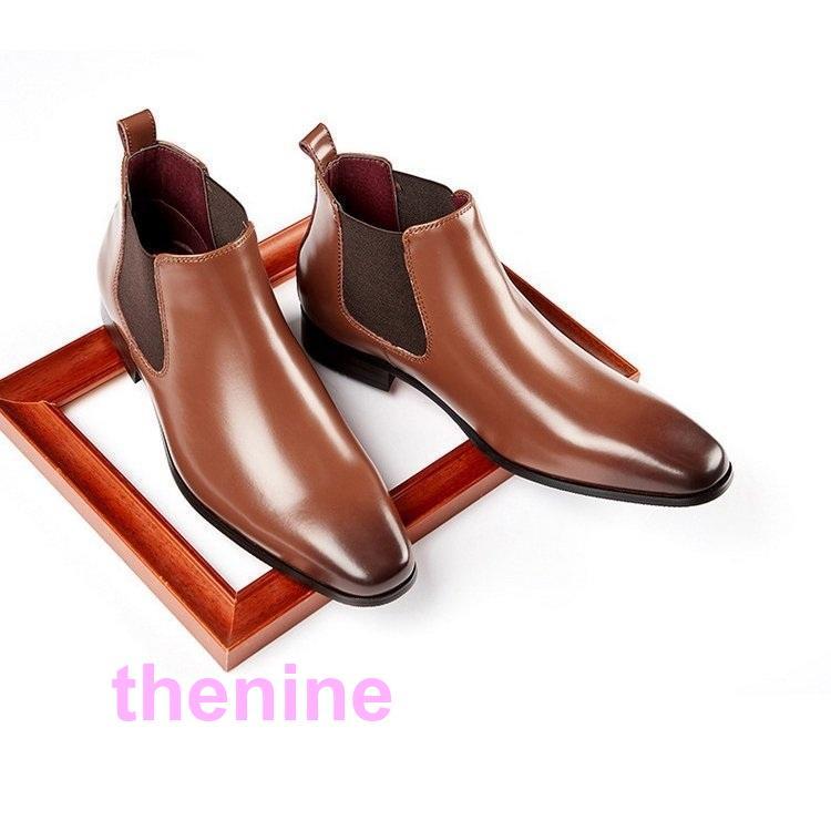 サイドゴアブーツ メンズ 牛革靴 本革 プレーントウ 歩きやすい 疲れ