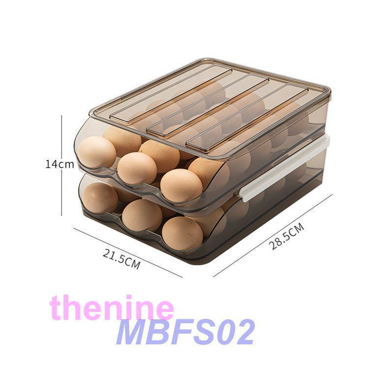 卵収納ボックス 冷蔵庫用 蓋付き 自動出る 大容量 玉子ケース 区分保管 おしゃれ 取り出し便利 食品保存容器 キッチン｜asae0216｜06