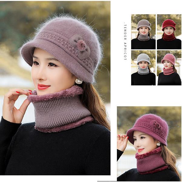 帽子ニット帽マフラーネックウォーマーセットレディース秋冬