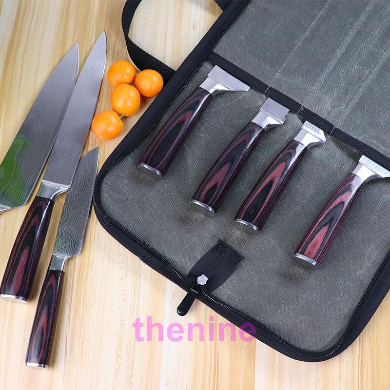 包丁ケース 持ち運びできる布巻きタイプ 布 カラトリーケース 包丁