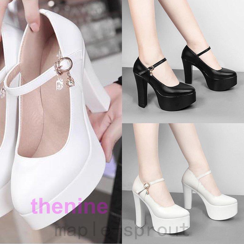 パンプス 太ヒール 厚底 チャンキーヒール ハイヒール レディース