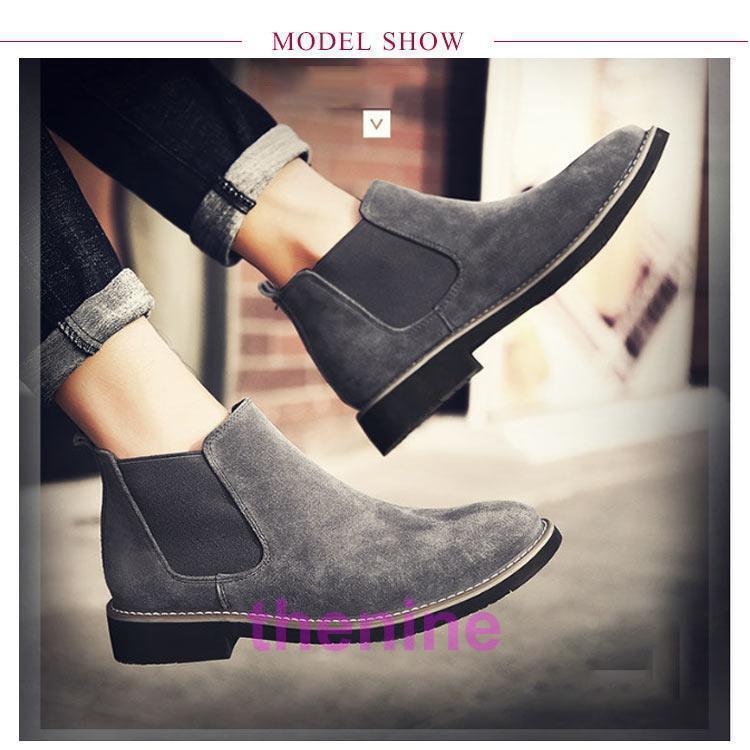 スウェード サイドゴアブーツ メンズブーツ 本革 ブーツ