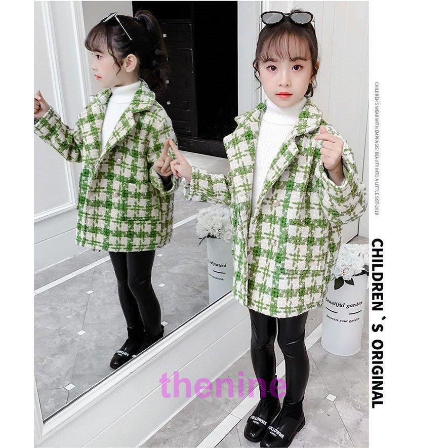 子供服 女の子 子供コート キッズ 秋冬 ラシャコート 厚手 アウター 折襟 トレンチコート スプリングコート 春コート ロングコート 暖かい 防寒 おしやれ 可愛いの画像