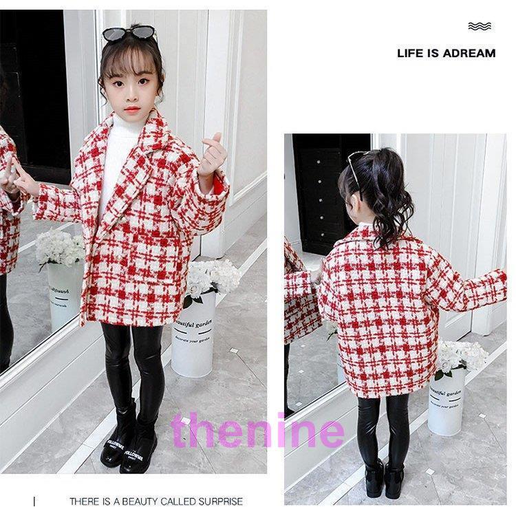 子供服 女の子 子供コート キッズ 秋冬 ラシャコート 厚手 アウター 折襟 トレンチコート スプリングコート 春コート ロングコート 暖かい 防寒 おしやれ 可愛いの画像