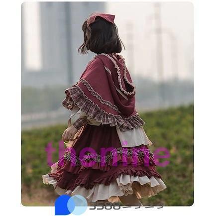 ロリータ可愛い赤ずきん四季用ワンピースセットビッグコード ロリータ可愛い赤ずきん四季用ワンピースセットビッグコード