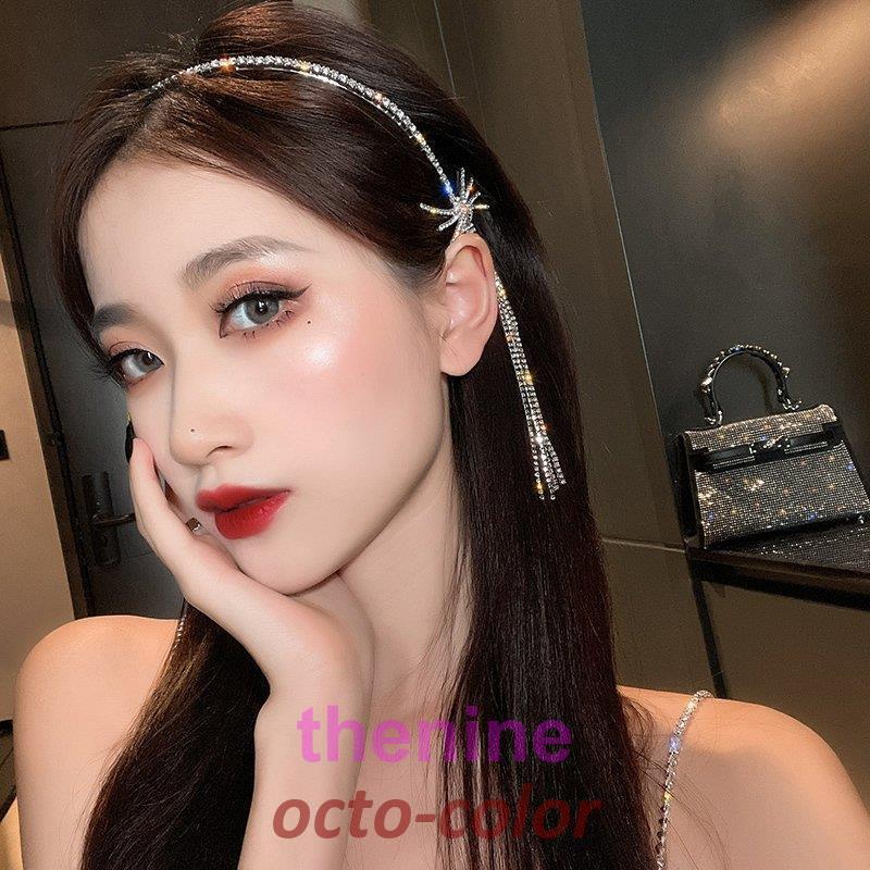 カチューシャ ヘアアクセサリー 華やか キラキラ パーティー お呼ばれ 高見え華やか キラキラ パーティー お呼ばれ 高見え シルバーお出かけ シンプル/[acr42]の画像