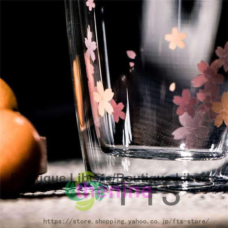 二重構造 ガラス カップ 耐熱ガラス コップ 桜 ギフト　コーヒーコップ タンブラー ダブルウォール グラス 熱くない 二重ガラス ガラスコップ プレゼント | ブランド登録なし | 04