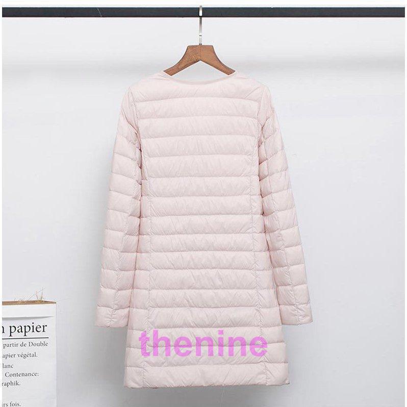 インナーダウンライトダウンロング丈ダウンジャケットレディース