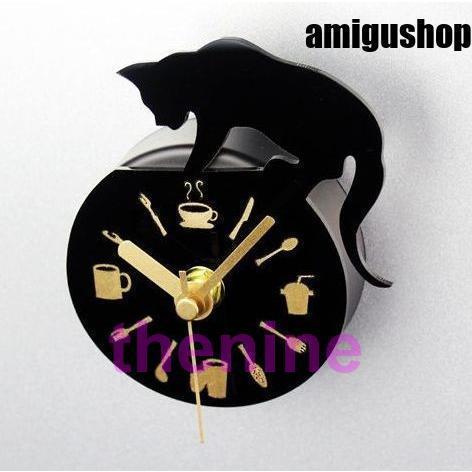 時計 壁掛け時計 小型時計 マグネットタイプ 磁石 磁器 アナログ 電池