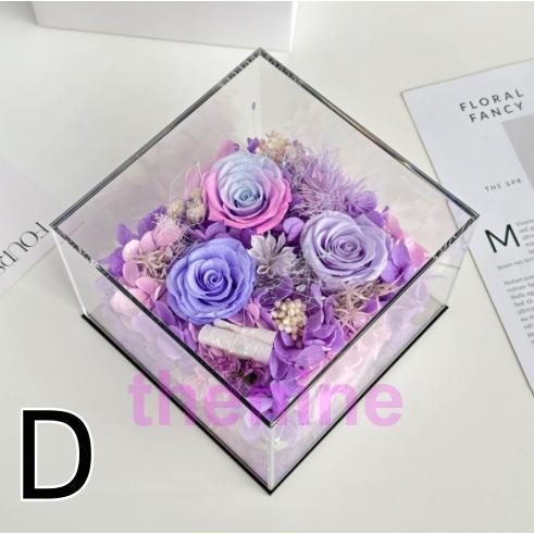 永生花 ソープフラワー ホワイトデー お返し 造花 ボックスフラワー クマ型 プレゼント ギフト薔薇  ボックス 母の日 結婚祝い 枯れない花_4