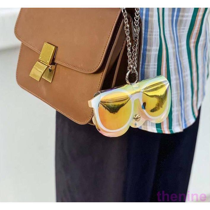 メガネホルダー メガネケース 眼鏡ケース チェーンストラップ付き 収納