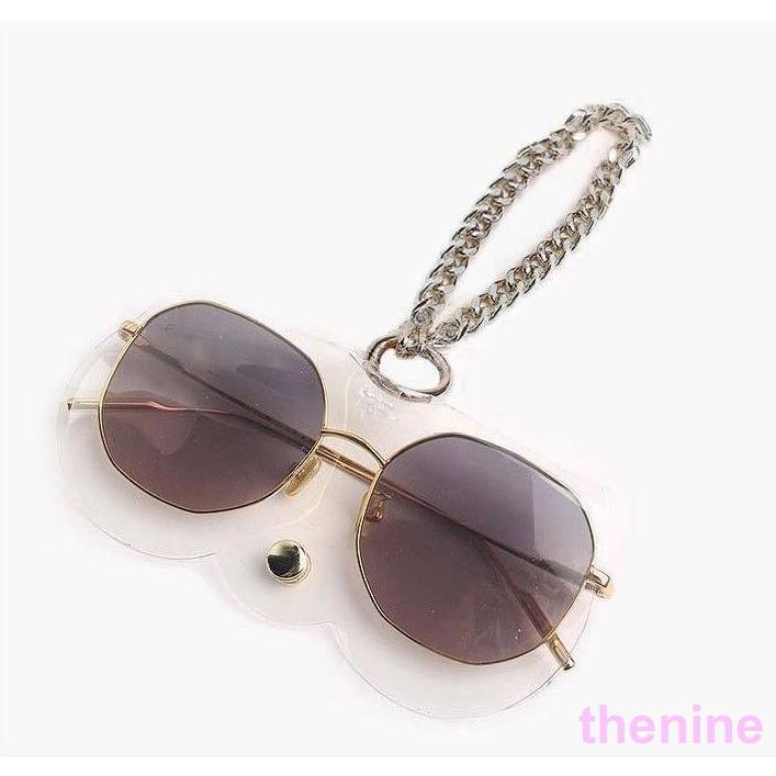 メガネホルダー メガネケース 眼鏡ケース チェーンストラップ付き 収納