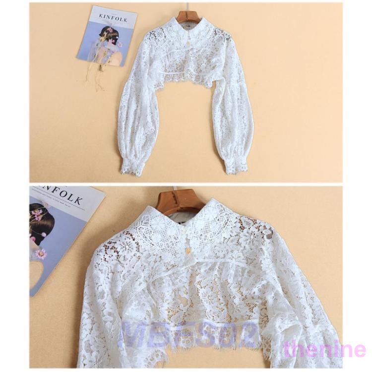 付け襟 レディース つけ襟 付け衿 フリル 袖あり レース 花柄 シャツ フリルネック セーター 刺繍 白 黒 秋 冬 春 夏 刺繍 重ね着 おしゃれ OL つけえり | ブランド登録なし | 08