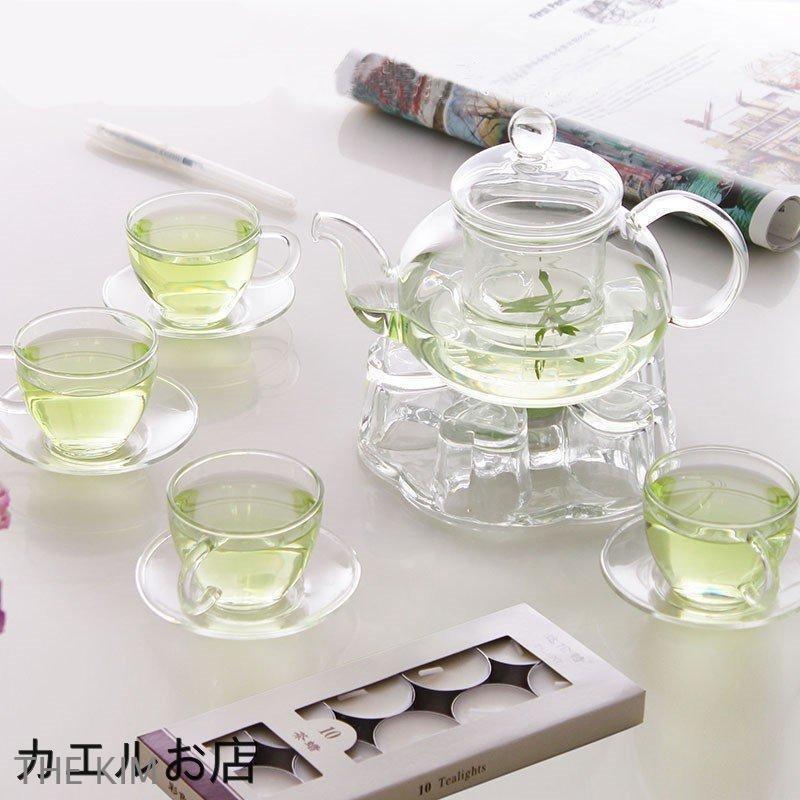 茶器 セット ガラスポット ティーポット ティーカップ 耐熱透明 急須水