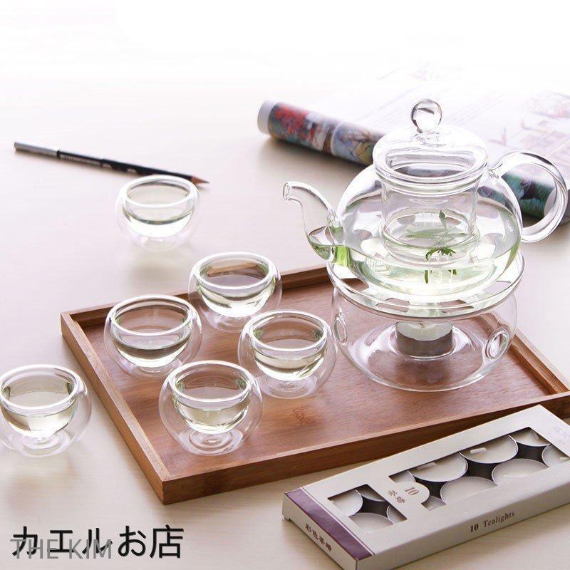 茶器 セット ガラスポット ティーポット ティーカップ 耐熱透明 急須水