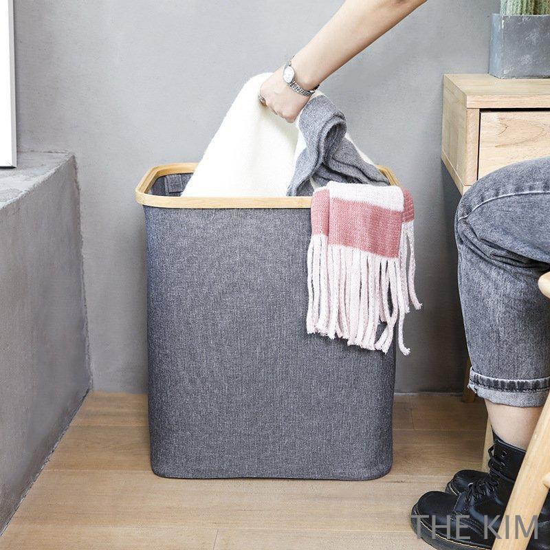 ランドリーバスケット 巾着 折りたたみ 北欧 おしゃれ 洗濯カゴ 洗濯