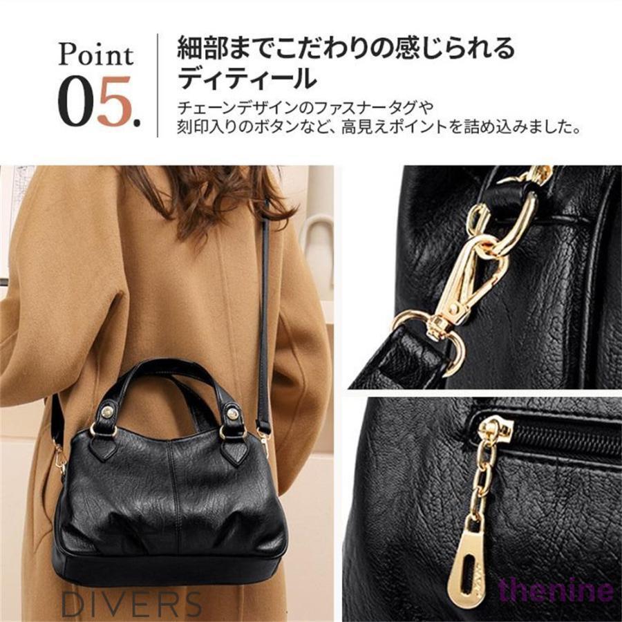 0930　50代 ハンドバッグ ショルダーバッグ レディース 2way 軽い 斜めがけ 小さめ 60代 50代 40代 30代 柔らかい トートバッグ 黒 大容量 合皮  肩掛け 夏 秋 : Thenine - 通販 - Yahoo!ショッピング