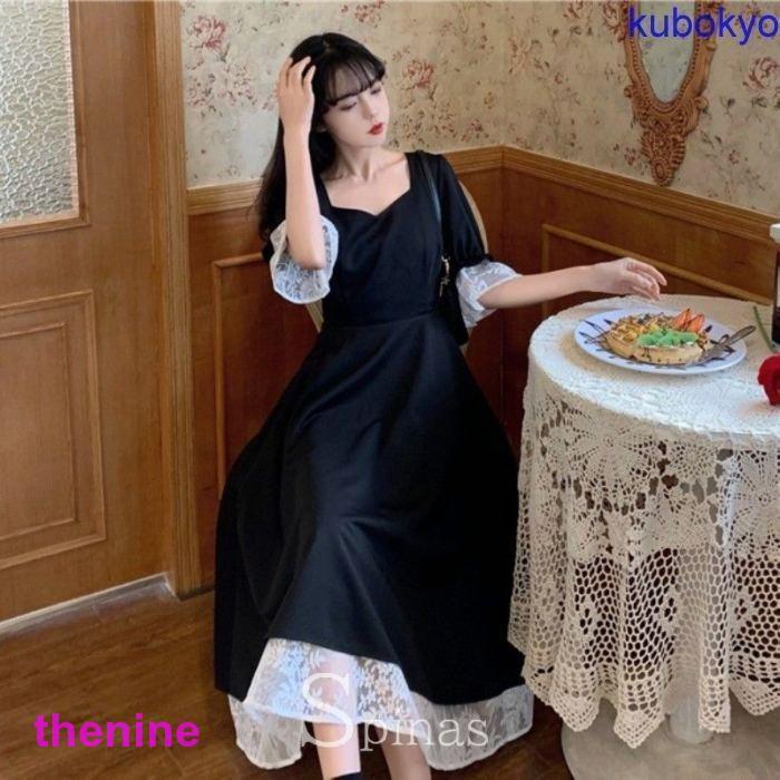 美しいAラインが素敵な ワンピース ゴスロリ 編み上げリボン お嬢様