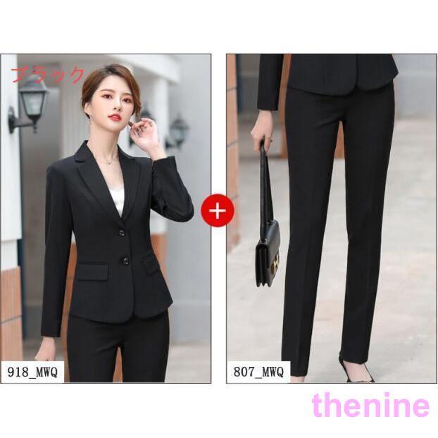 スーツ レディース パンツスーツ ブラック ネイビー 20代 30代