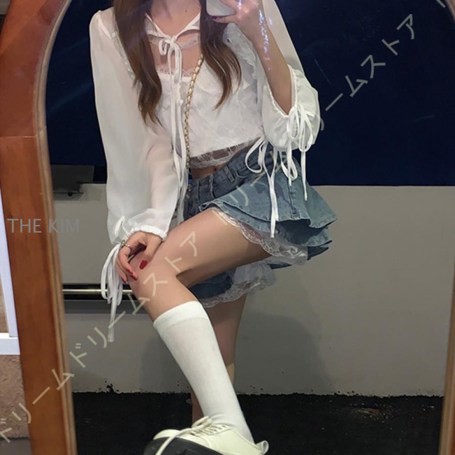 スカート レディース ボトムス ドレス デニムスカート デニム ミニスカート ミニボトムス デニム ミニ ショート丈 プリーツ フリル Aライン フレア ボタンの画像