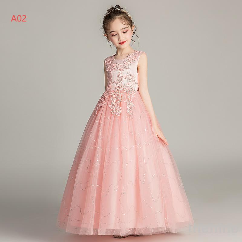 2024春子供ドレス ピアノ発表会 ジュニアドレス ふんわりチュール160 150 140  演奏会 結婚式 キッズ こども コンクール 子供服 女の子 フォーマルの画像