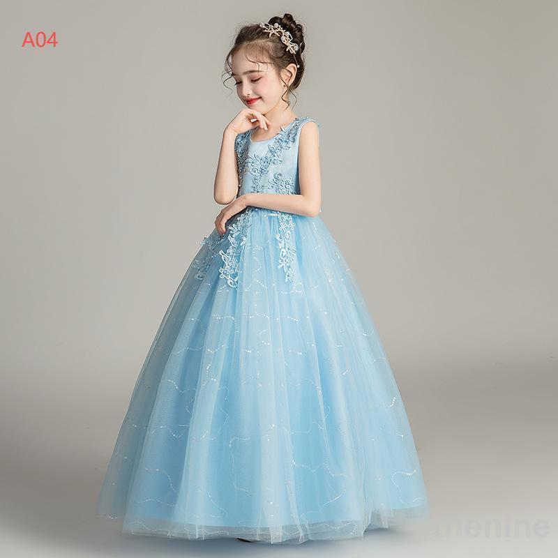 2024春子供ドレス ピアノ発表会 ジュニアドレス ふんわりチュール160 150 140  演奏会 結婚式 キッズ こども コンクール 子供服 女の子 フォーマルの画像