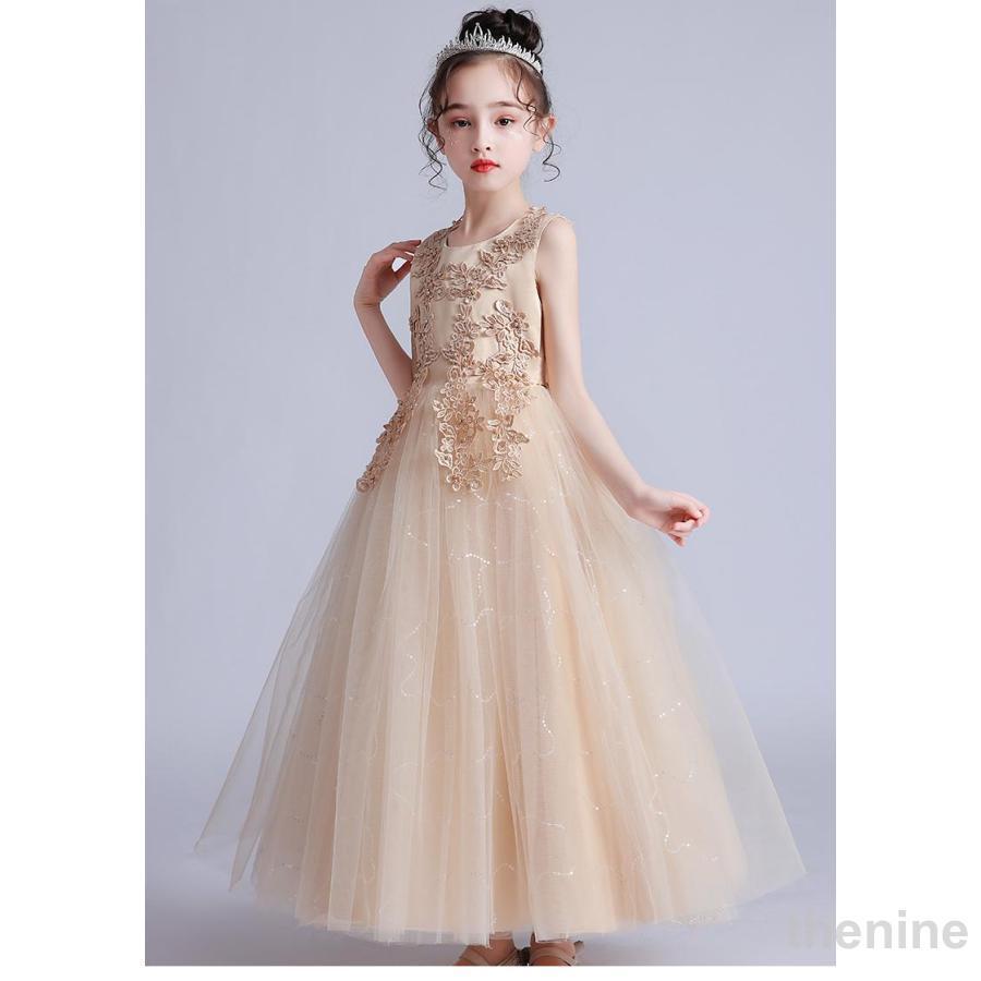 2024春子供ドレス ピアノ発表会 ジュニアドレス ふんわりチュール160 150 140  演奏会 結婚式 キッズ こども コンクール 子供服 女の子 フォーマルの画像