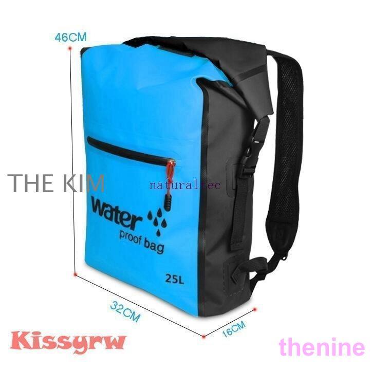 完全防水バック 8色 25L 大容量 ロールトップ バックパック リュック