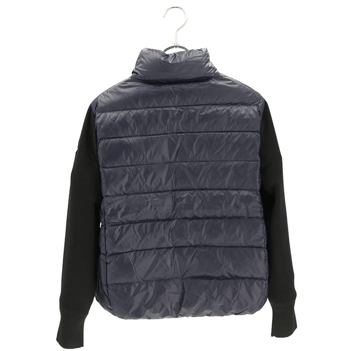 MONCLER/異素材MIXダウン入りジップニットカーディガン/size M~L MONCLER〉見た目にも機能性にも優れたニットダウンカーディガンを