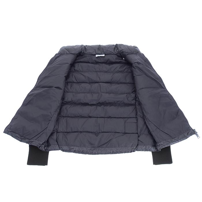 MONCLER/異素材MIXダウン入りジップニットカーディガン/size M~L MONCLER（モンクレール） 【並行輸入品】 カーディガン ロゴ 切り替え