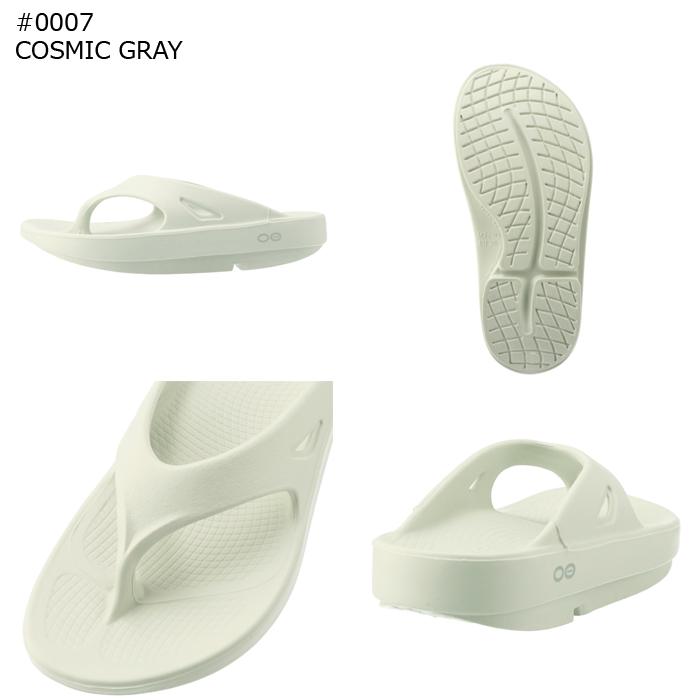 【並行輸入品】 ウーフォス OOFOS リカバリーサンダル Ooriginal ウーオリジナル トングサンダル 黒 グレー ブラック ユニセックス ビーチサンダル 1000の画像