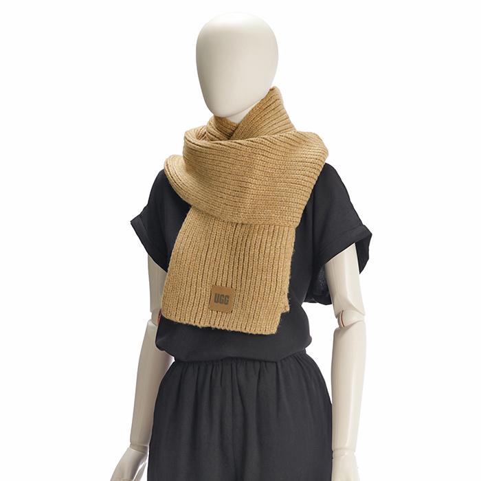 アグ UGG マフラー U CHUNKY RIB SCARF 大判サイズ 200cm ニットマフラー リブ 2024年秋冬新作 101106 CAM UGG - アグ UGG マフラー U CHUNKY RIB SCARF 大判サイズ 200cm ニット