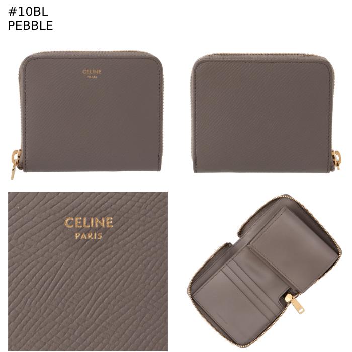 セリーヌ CELINE 財布 二つ折り スモール ジップ ウォレット ラウンドファスナー 10L20 3BEL CELINE - セリーヌ CELINE 財布 二つ折り スモール ジップ ウォレット