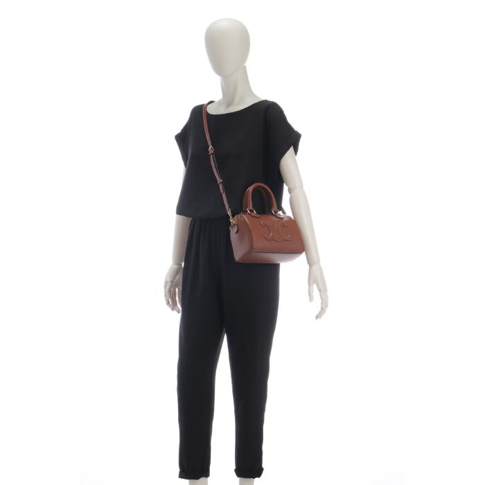 CELINE トリオンフ スモールボストンバッグ113773DU3 SMALL BOSTON IN SMOOTH CALFSKIN - TAN | CELINE