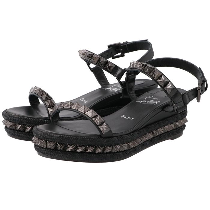 Christian Loubutin スパイク ウェッジサンダル 36