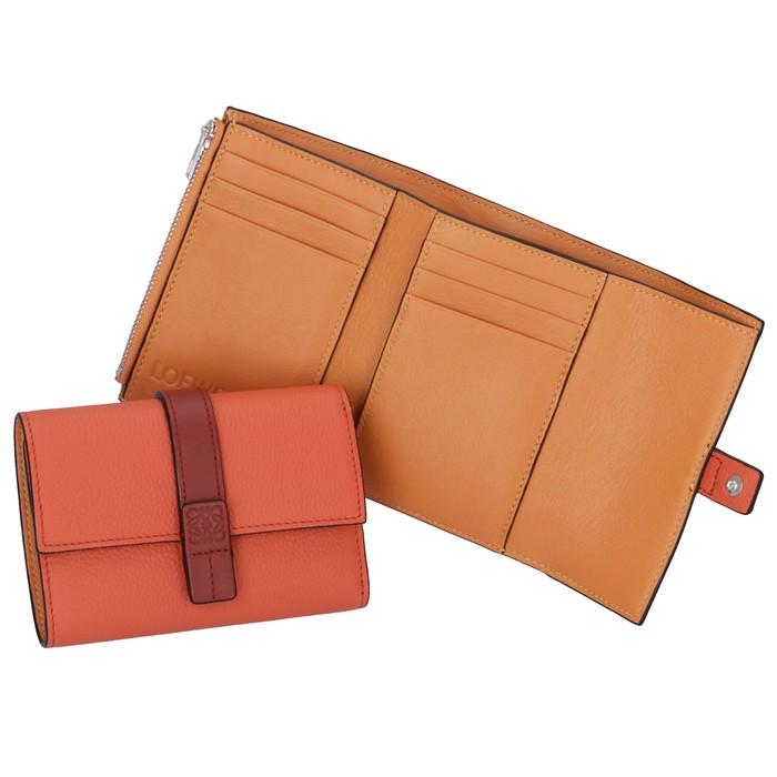 新品 ロエベ LOEWE トリフォールドウォレット 財布 ピンク ミニ