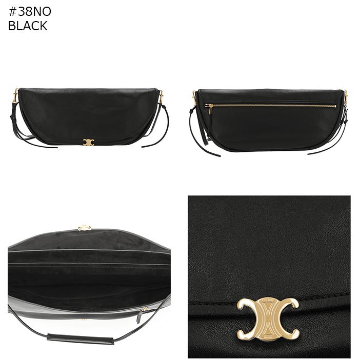 CELINE フラップ ショルダーバッグ Ｃマカダム ブラック ハーフムーン CELINE フラップ ショルダーバッグ Cマカダム ブラック ハーフムーン
