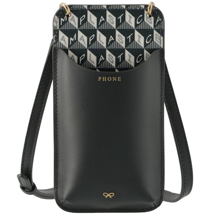 白木/黒塗り アニヤ ハインドマーチ ANYA HINDMARCH フォーンケース I