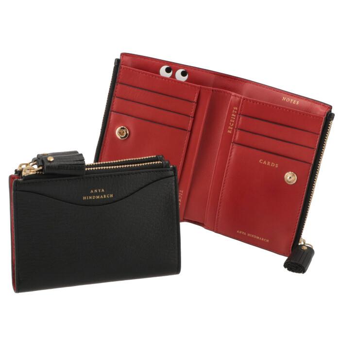 ANYA HINDMARCH 財布 PEEPING EYES スモール ダブルジップ ANYA HINDMARCH 財布 PEEPING EYES スモール ダブルジップ