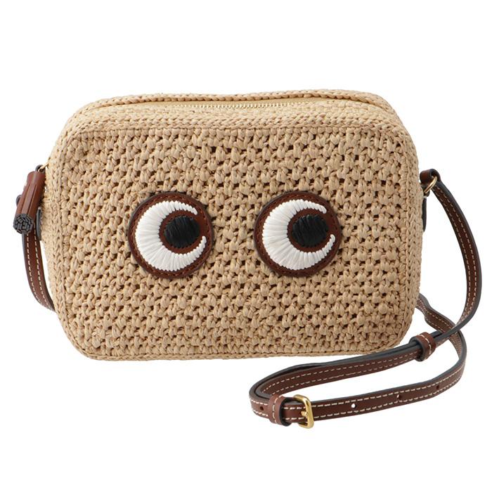 【並行輸入品】 ANYA HINDMARCH ショルダーバッグ アイズ EYES ラフィア クロスボディバッグ 168342