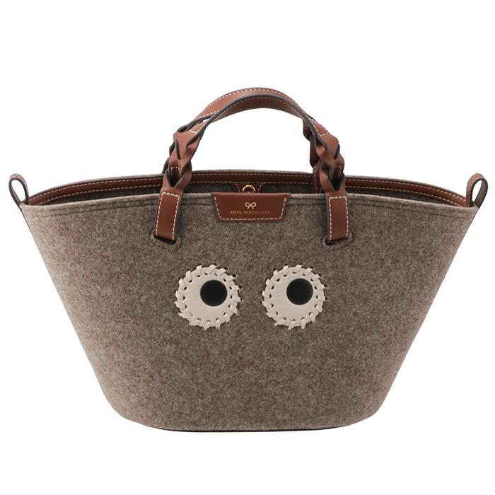 ANYA HINDMARCH トートバッグ スモール EYES フェルト バッグ 