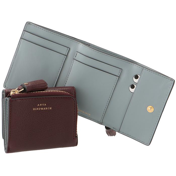 ANYA HINDMARCH 財布 三つ折り PEEPING EYES ミニ財布 トリフォールド  