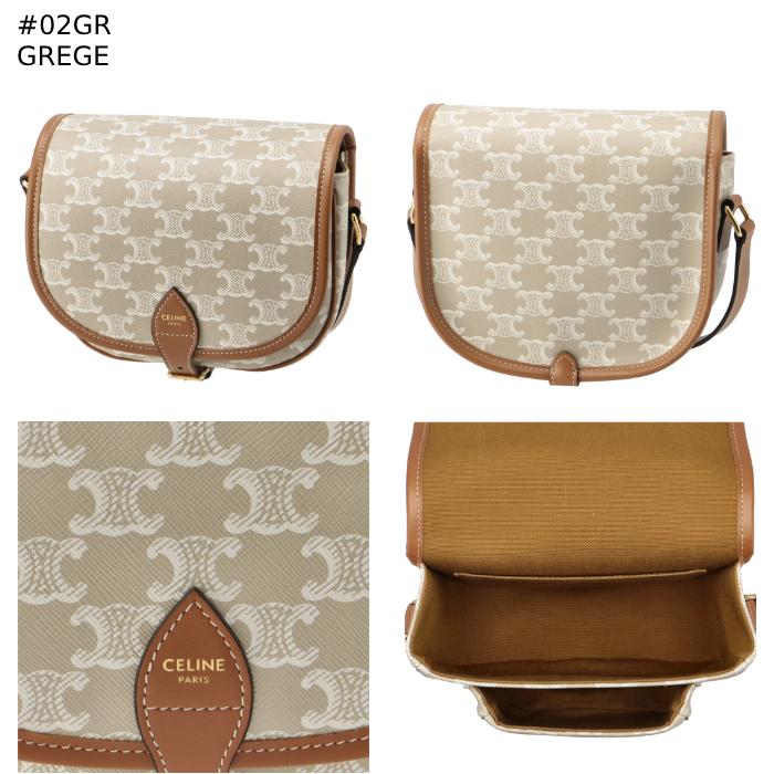 セリーヌ　ファルコ　ショルダー　バッグ　トリンオフ CELINE セリーヌ ファルコ トリオンフ ショルダーバッグ PVC ホワイト