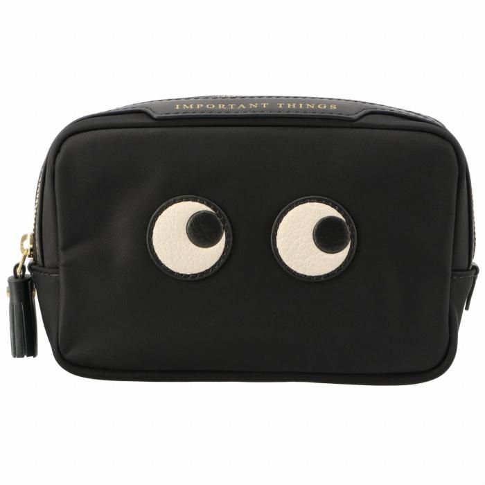 【美品】Anya Hindmarch アイズポーチ ナイロン　　目玉ブラック ANYA HINDMARCH（アニヤ・ハインドマーチ） 【並行輸入品】 ポーチ