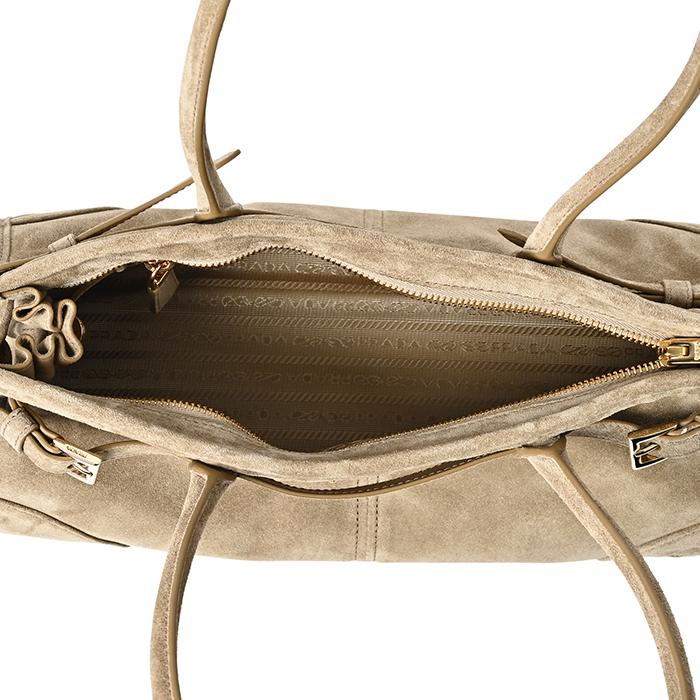 PRADAスウェード ボニー ミディアム 2way ハンドバッグ 1BA426 Cocoa Brown Prada Bonnie medium suede handbag | PRADA - United States