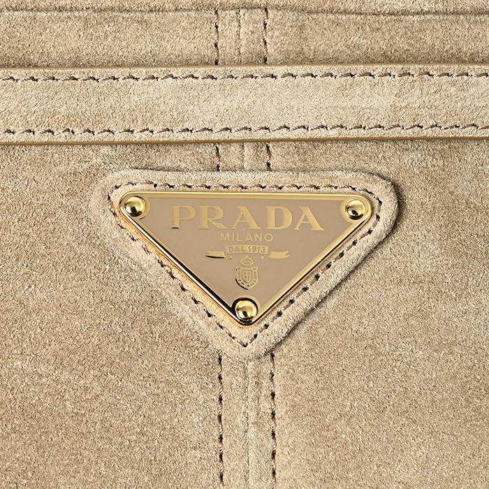 PRADAスウェード ボニー ミディアム 2way ハンドバッグ 1BA426 Cocoa Brown Prada Bonnie medium suede handbag | PRADA - United States
