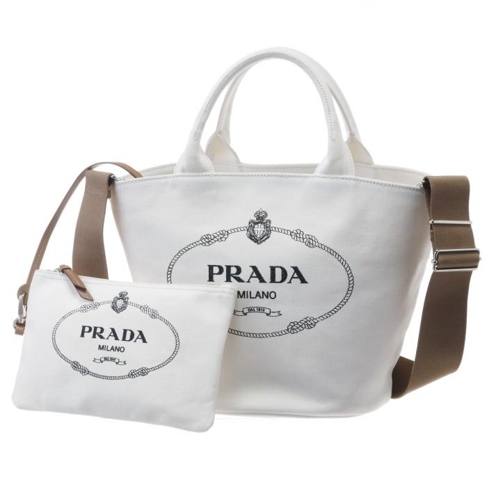 プラダ PRADA トートバッグ カナパ キャンバス ファブリック 2WAYバッグ ポーチ付き 2WAYトートバッグ 1BG186OOO