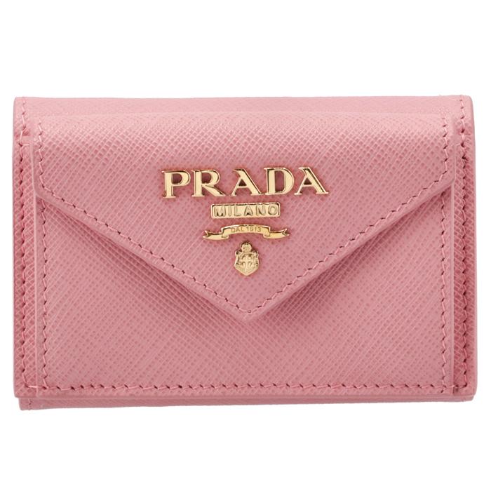 プラダ PRADA 財布 三つ折り サフィアーノ ミニ財布 三つ折り財布  