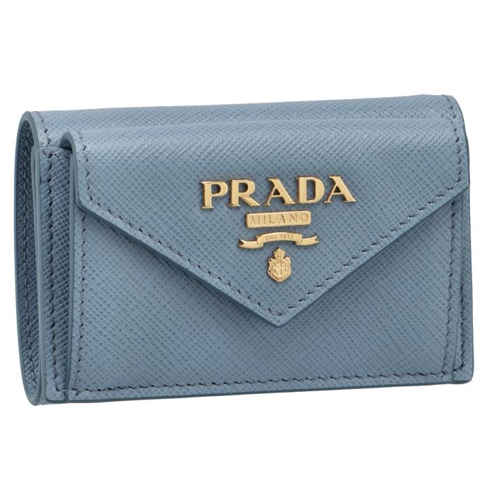 プラダ PRADA 財布 三つ折り サフィアーノ ミニ財布  三つ折り財布 1MH021 QWA 637｜asafezone