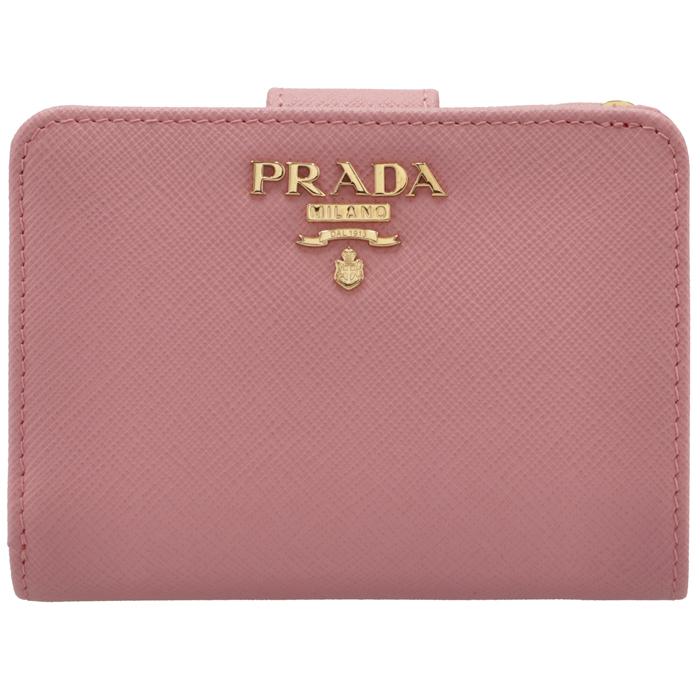 プラダ PRADA 財布 二つ折り サフィアーノ バイカラー ミニ財布 二 